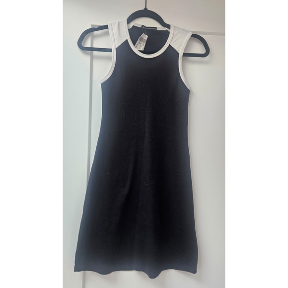 BRANDY MELVILLE Black White Mod A-line Dress 100% Cotton Made in Italy NWT - Picture 1 of 7